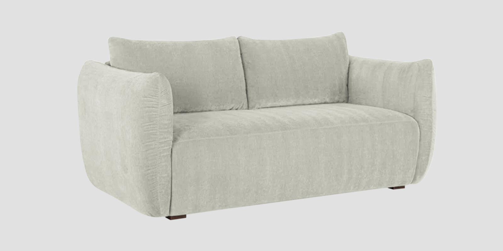 Lisa Fabric 2 Seater Sofa In Pearl White Colour