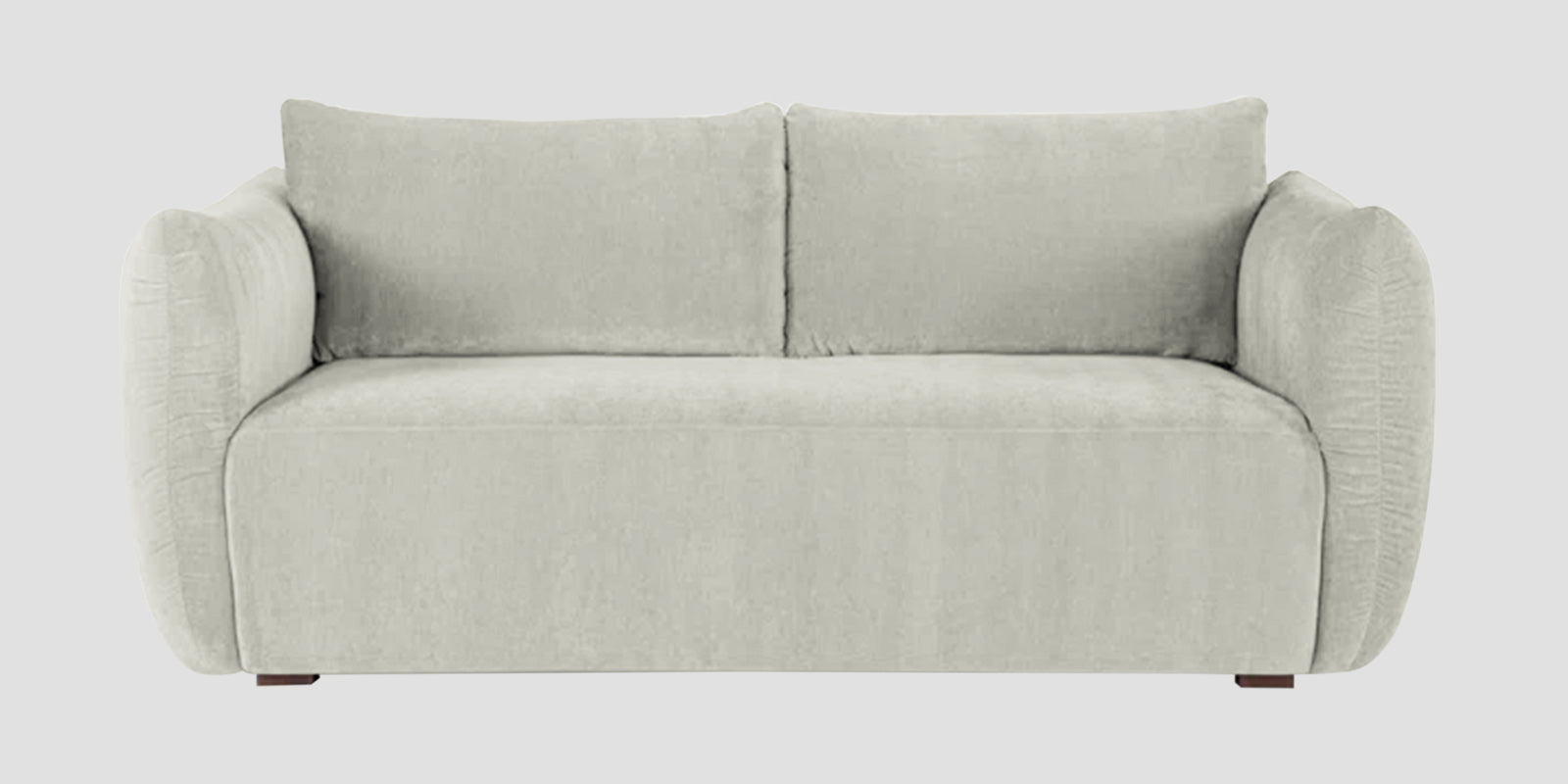 Lisa Fabric 2 Seater Sofa In Pearl White Colour