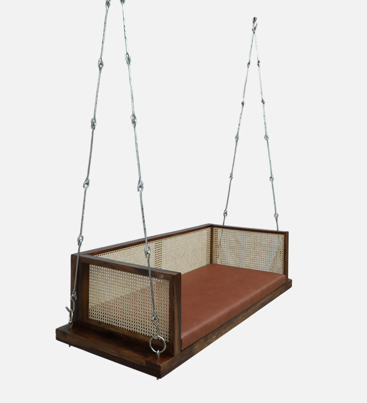 Lisen Sheesham Wood Swing In Provincial Teak Finish