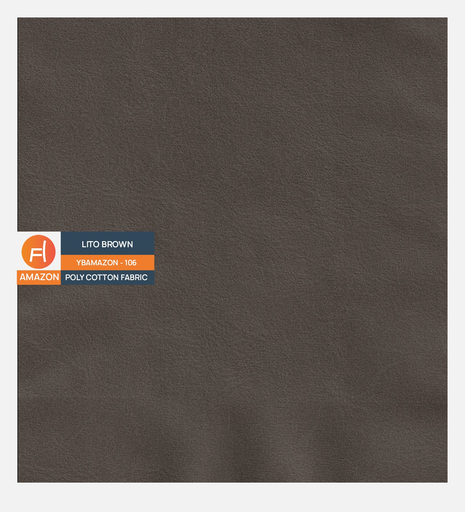 I-Lito Brown Plain Poly Cotton Fabric