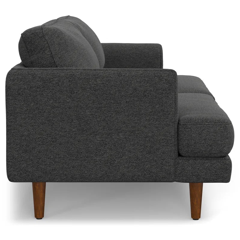 Tangled Fabric 3 Seater Sofa In Charcoal Grey Colour - Febonic Living