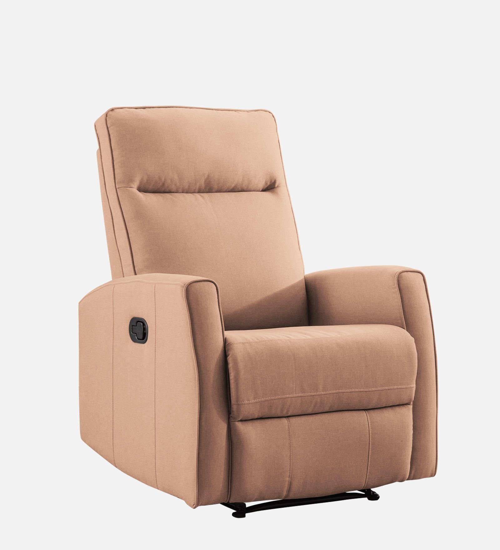 Logan 1 Seater Motorized Fabric Recliner - Cosmic Beige - Side View by Febonic Living