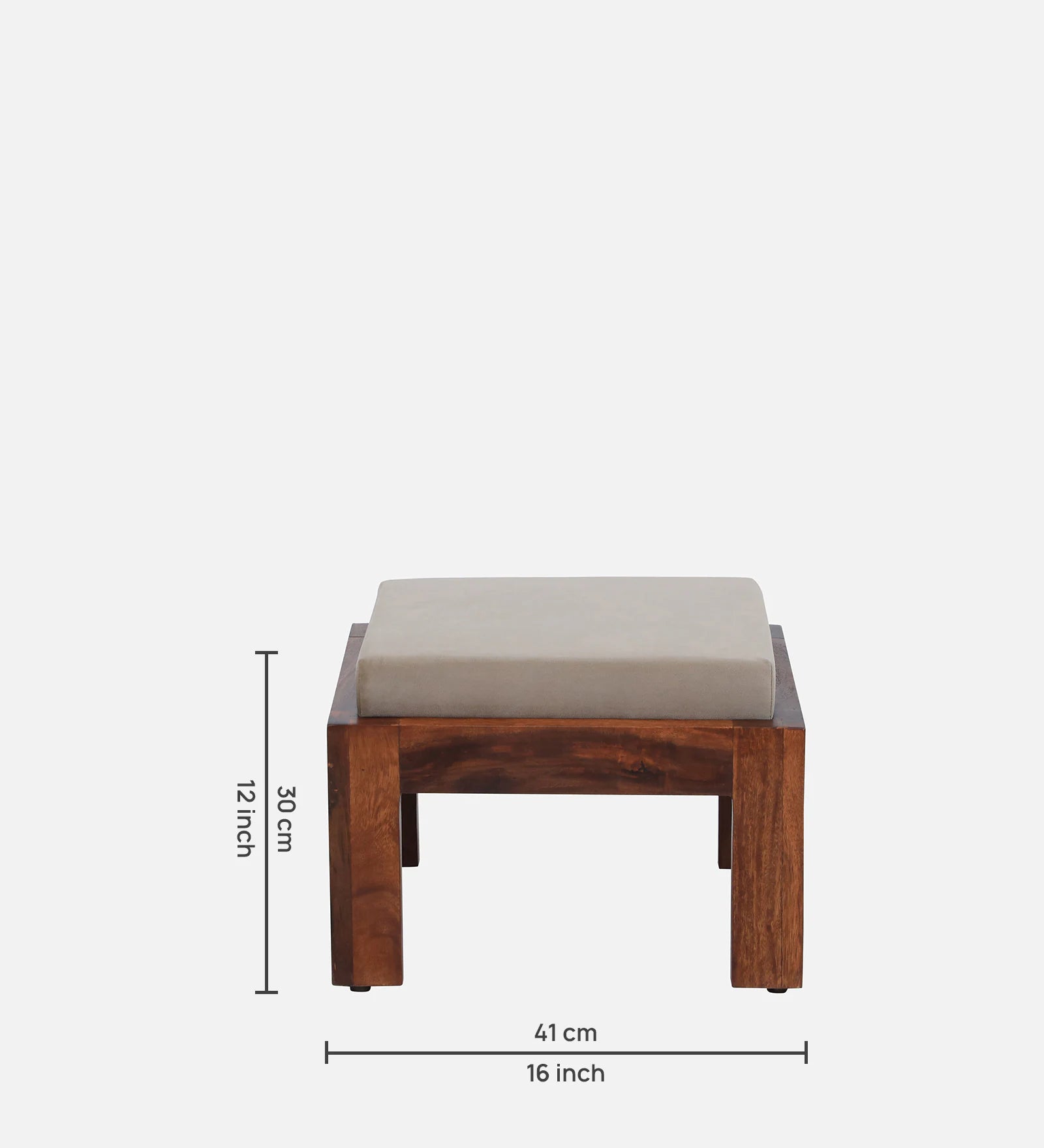Brock Solid Foot Stool in Grey Colour Set of 2) - Febonic Living
