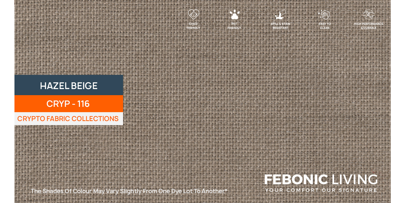 Luca Fabric 2 Seater Sofa In Hazel Beige Colour