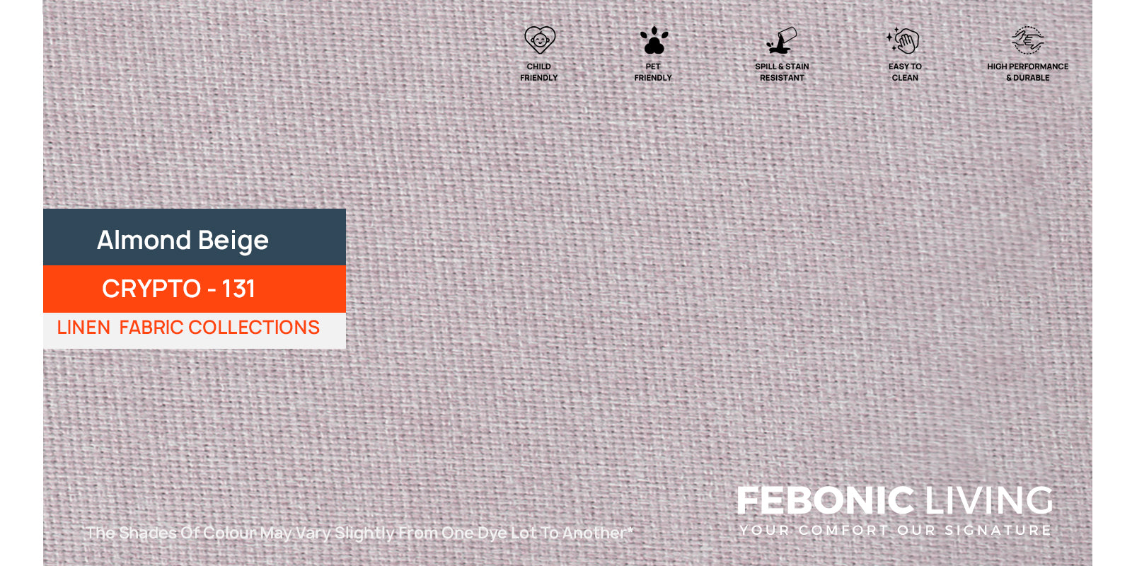 Luca Fabric 3 Seater Sofa In Almond Beige Colour