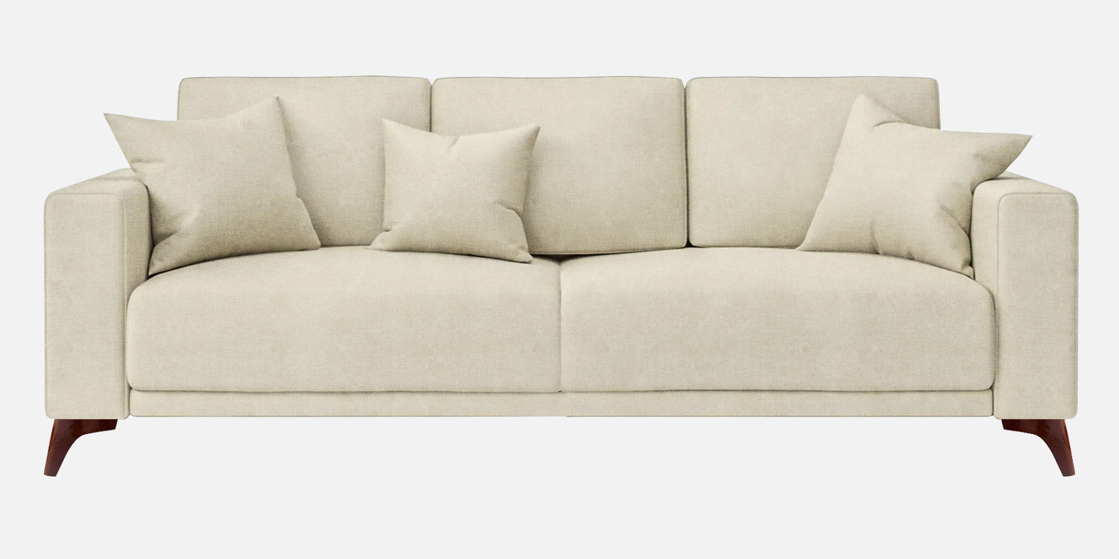 Luca Fabric 3 Seater Sofa In Maple Cream Colour