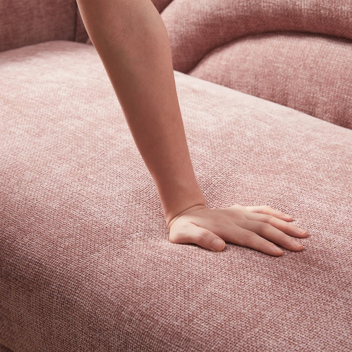 Lucia 2 Seater Fabric Sofa - Salmon Pink