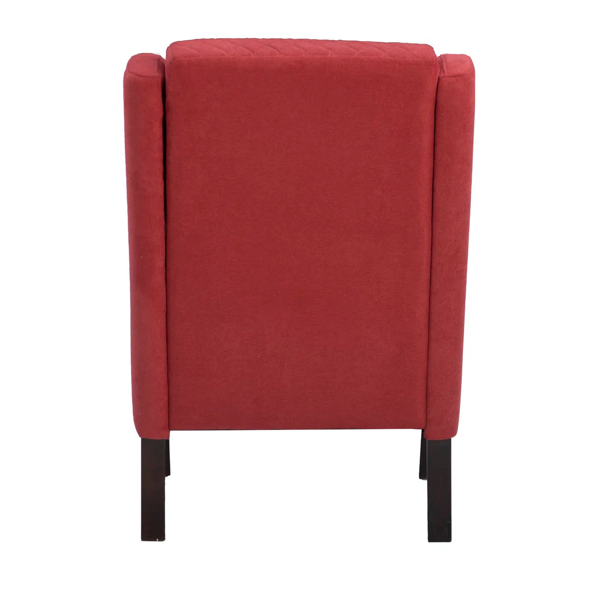 Velani Quilted Wing Chair in Crimson Red Colour