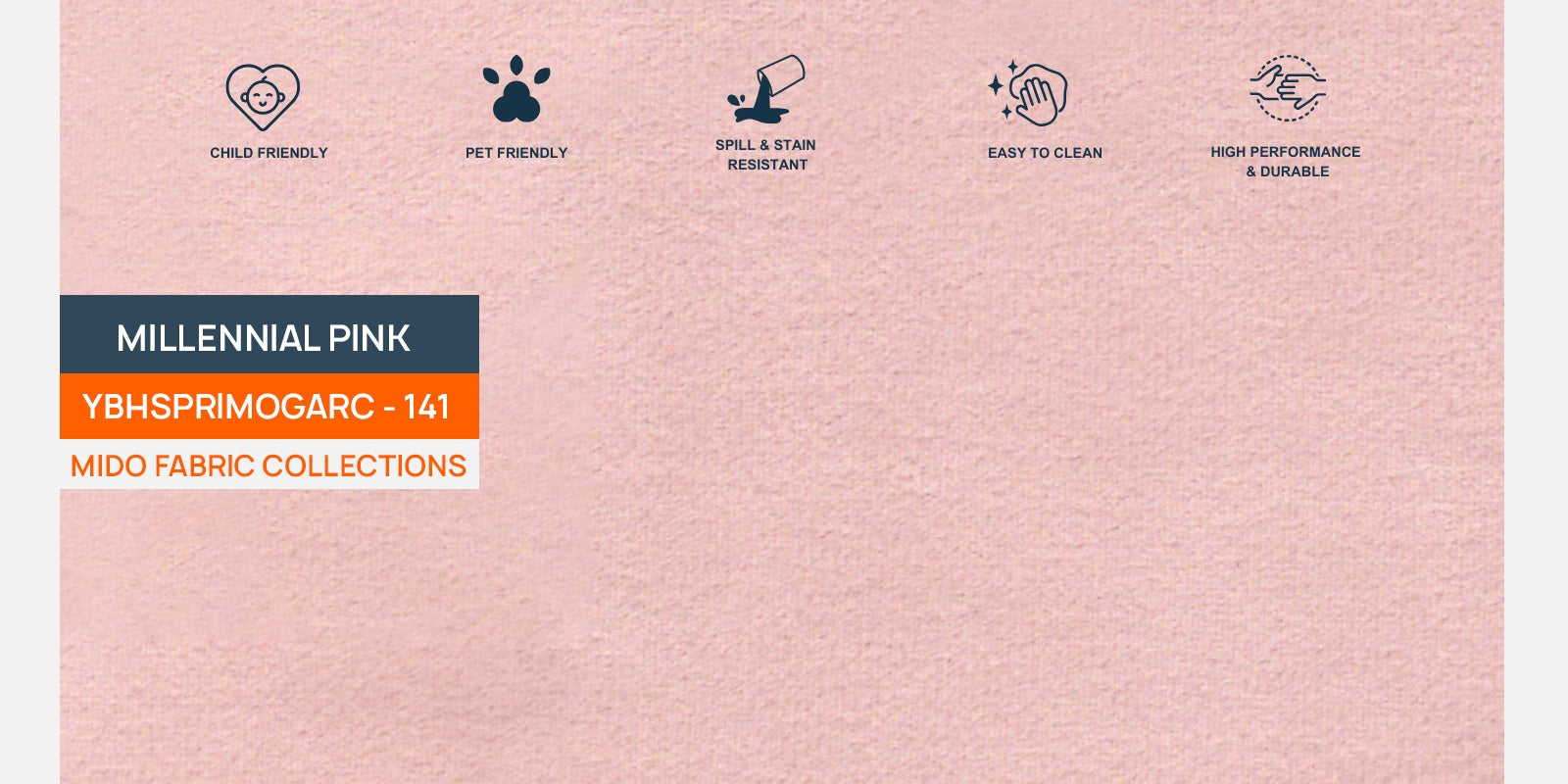 Kaylee Velvet 3 Seater Sofa In Millennial Pink Colour - Febonic Living