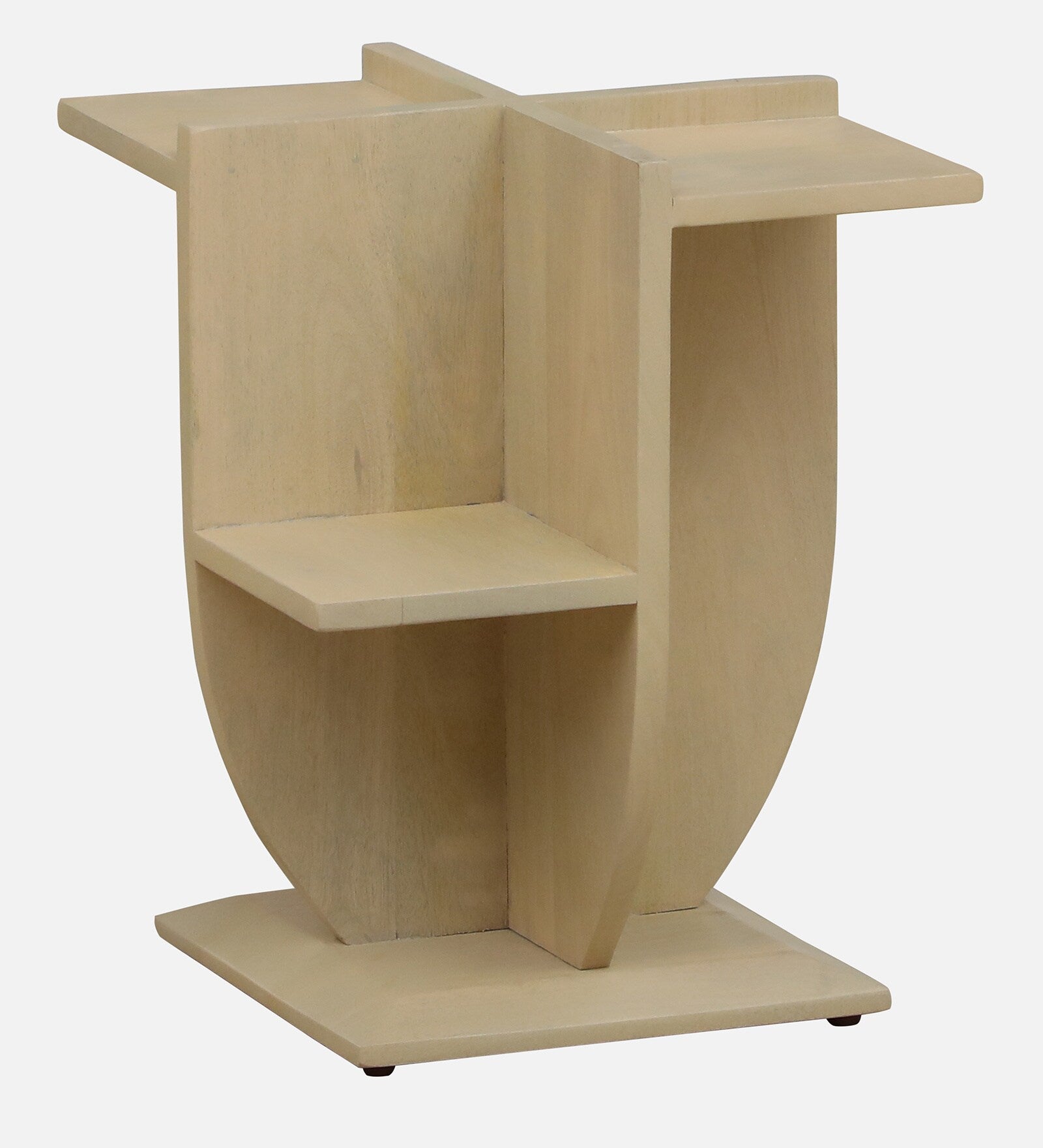 Boisen Solid Wood End Table In Gold Wash Finish - Febonic Living