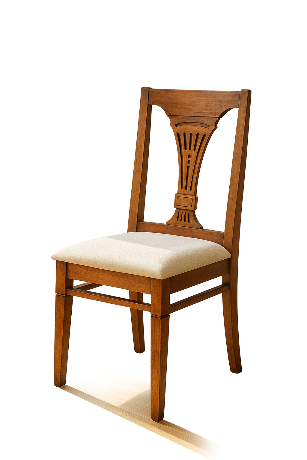 Manara Sheesham Wood 6 Seater Dining Set in Oak Colour With Marble Top