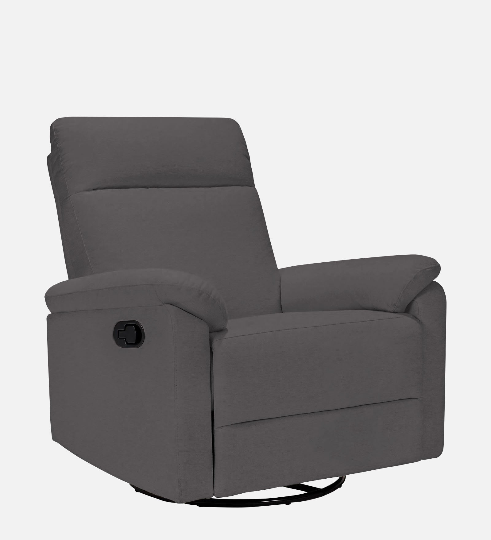 Mandy 1 Seater Motorized Fabric Recliner - Davy Grey - Side View by Febonic Living
