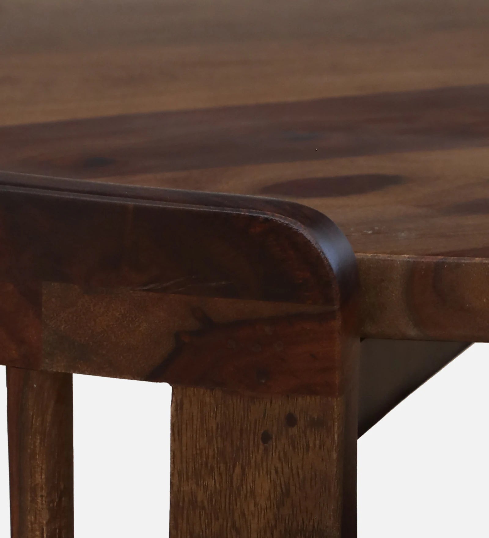 Drama Sheesham Wood Round Coffee Table In Provincial Teak Finish - Febonic Living