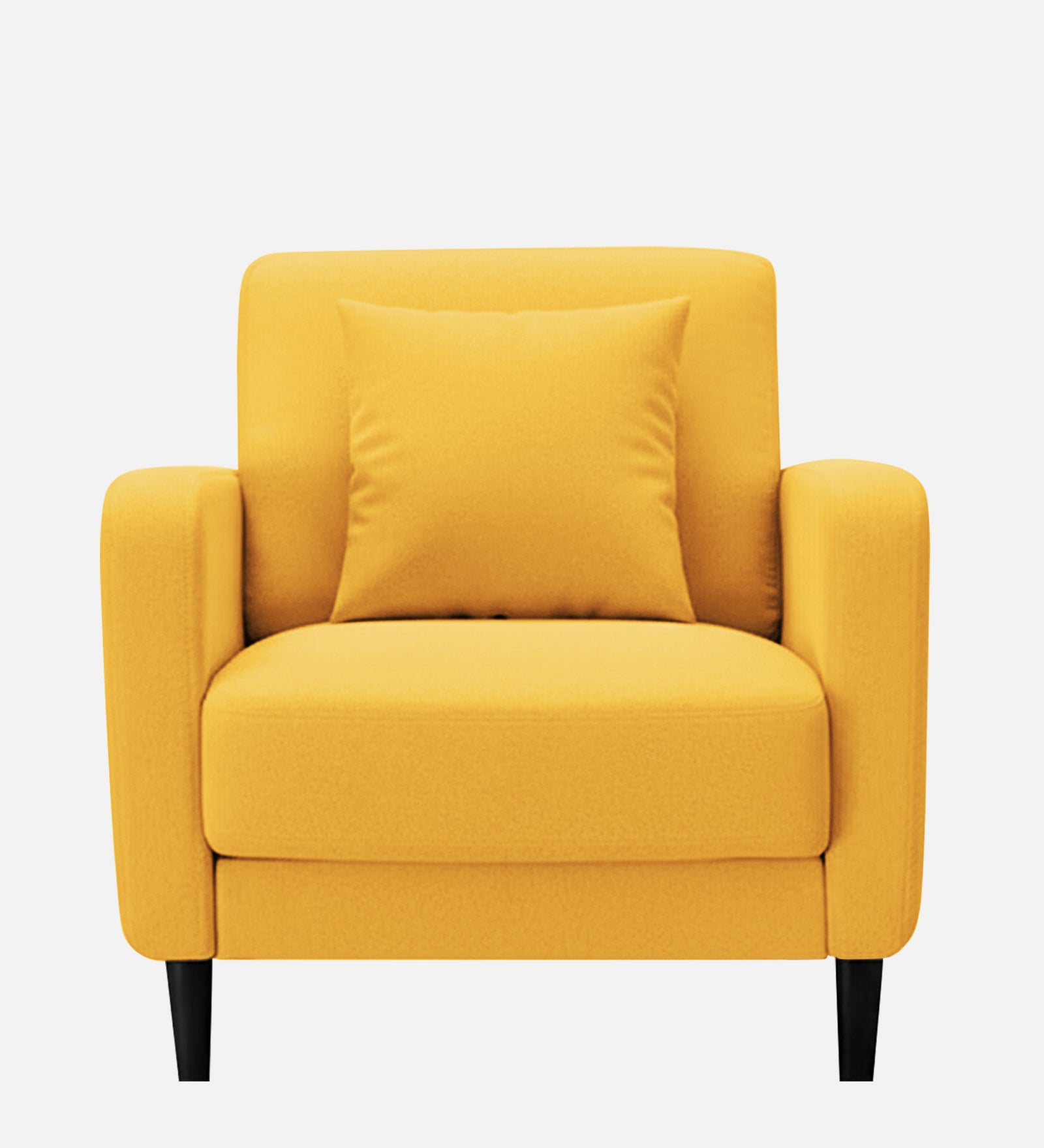 Marq Fabric 1 Seater Sofa In Bold Yellow Colour - Febonic Living