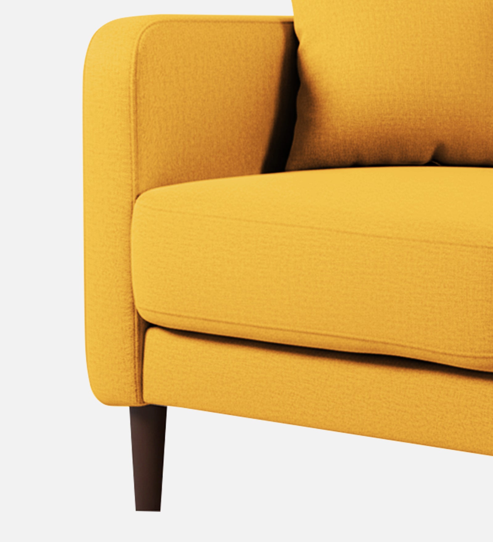 Marq Fabric 1 Seater Sofa In Bold Yellow Colour - Febonic Living