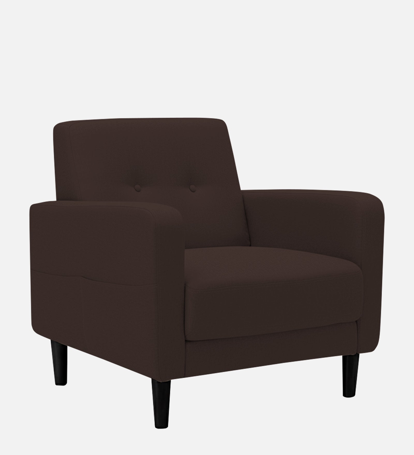 Marq Fabric 1 Seater Sofa In Coffee Brown Colour - Febonic Living