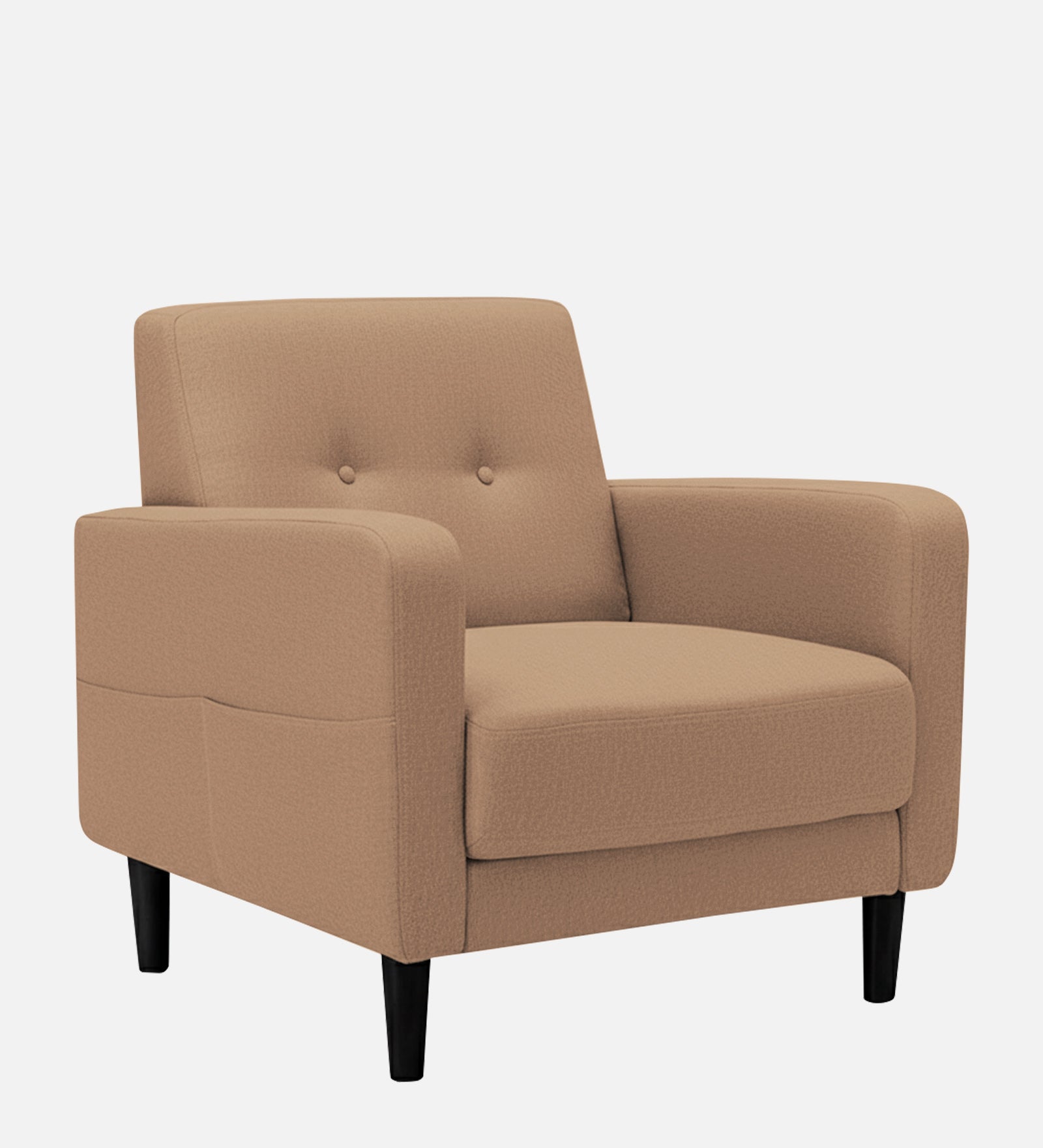 Marq Fabric 1 Seater Sofa In Cosmic Beige Colour - Febonic Living
