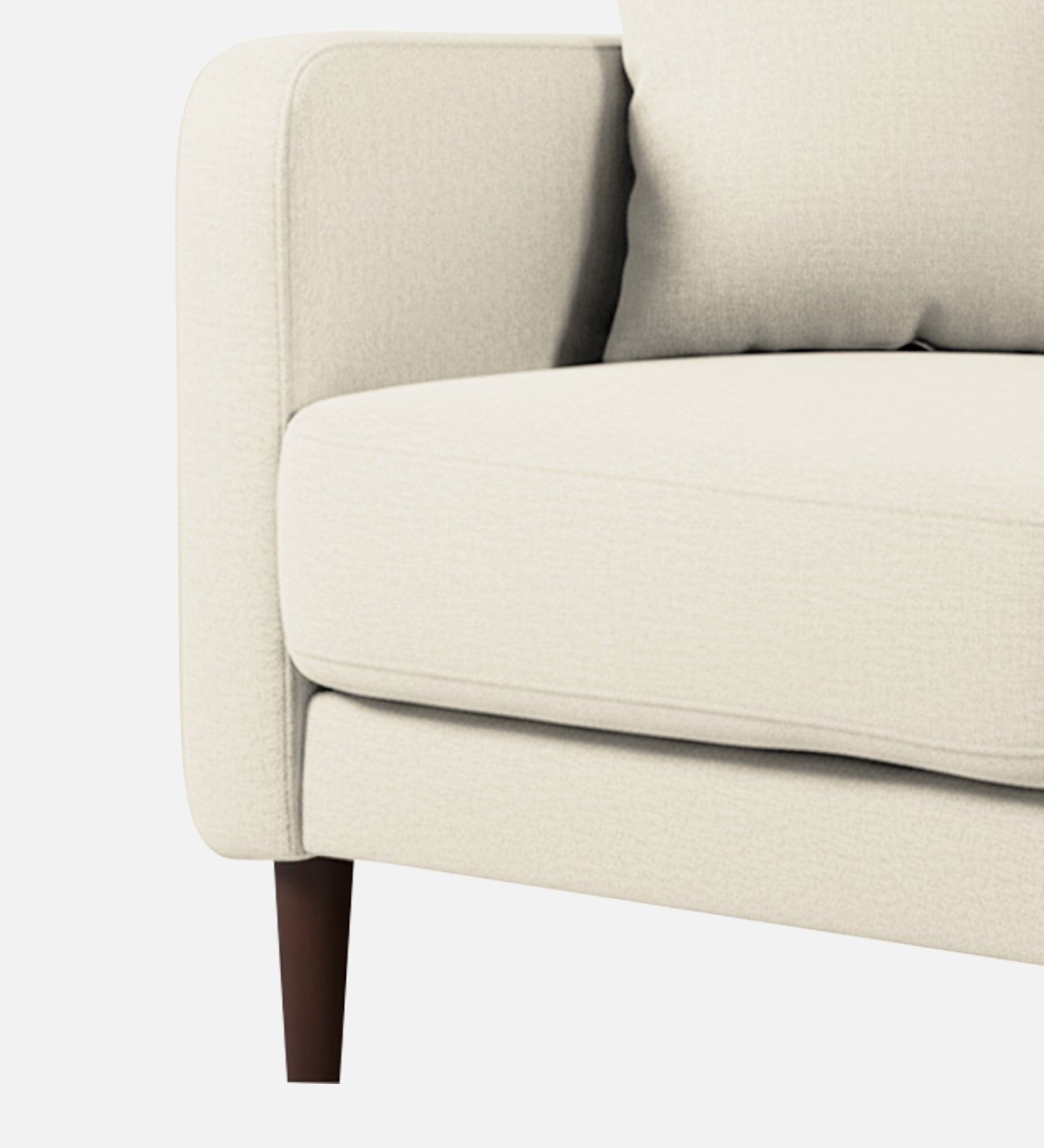 Marq Fabric 1 Seater Sofa In Ivory Cream Colour - Febonic Living