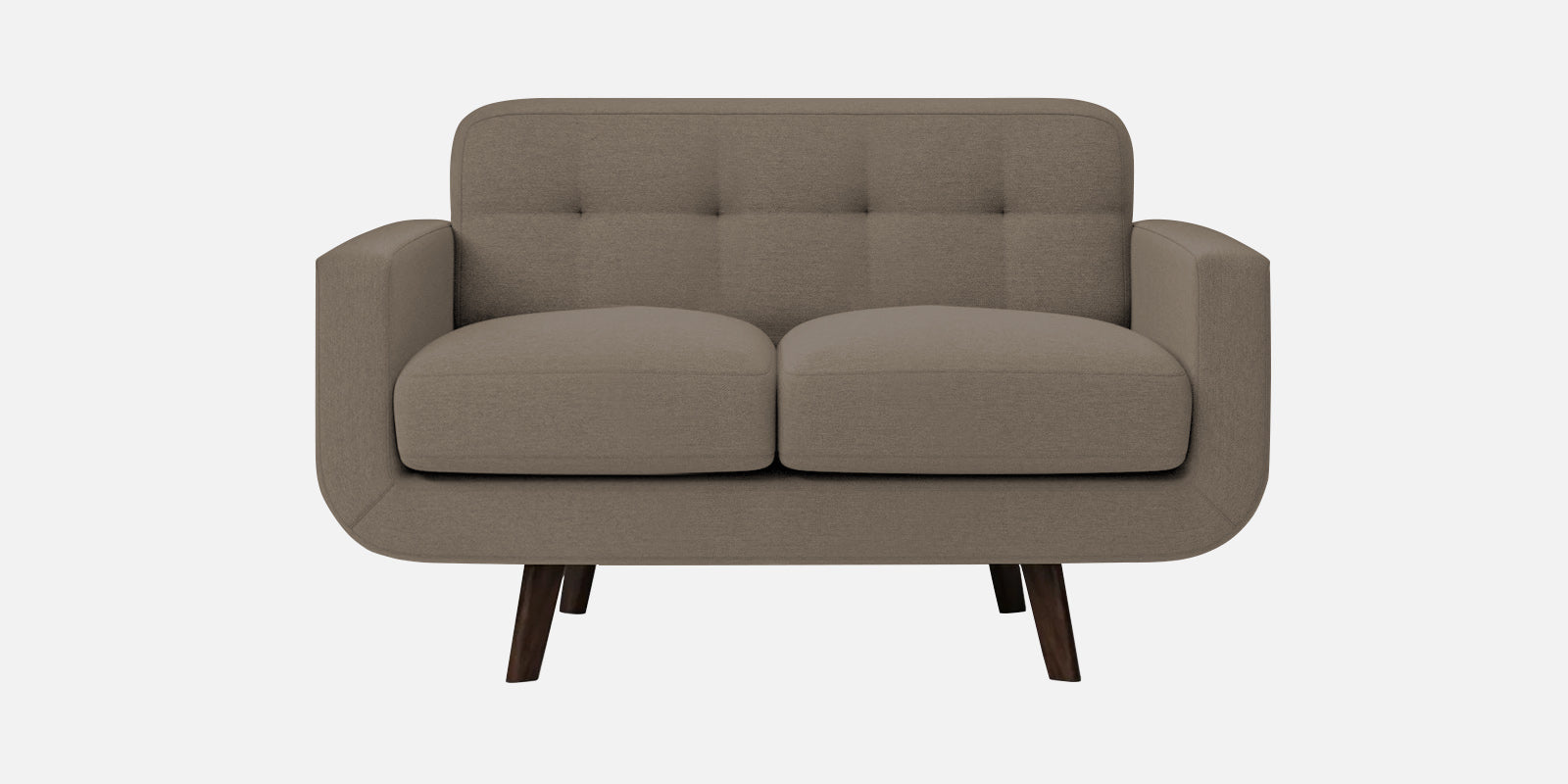 Marsela 2 Seater Fabric Sofa - Hazel Beige front view - Febonic Living