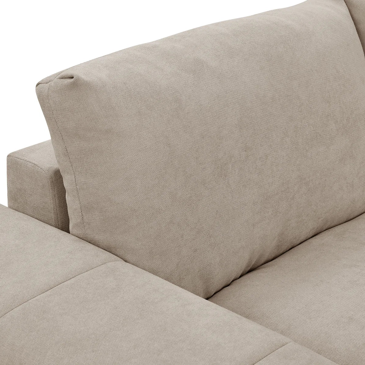 Marvel Fabric 6 Seater Modular Sectional Sofa With Reversible Ottomans In Cork Brown Colour