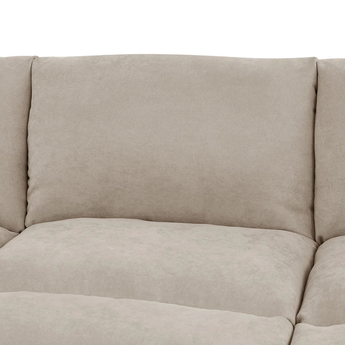 Marvel Fabric 6 Seater Modular Sectional Sofa With Reversible Ottomans In Cork Brown Colour