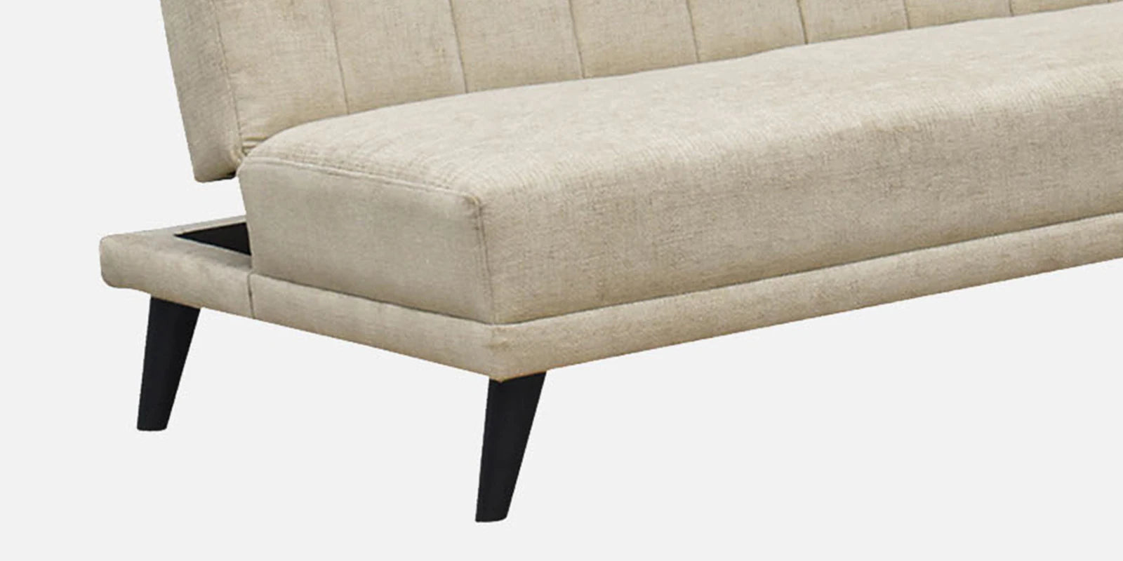 Marvin Fabric 3 Seater Convertible Sofa Cum Bed In Ivory Cream Colour