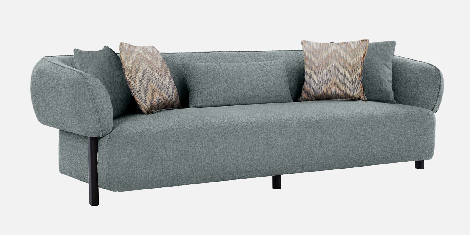 Matford Fabric 3 Seater Sofa In Ore Grey Colour - Febonic Living