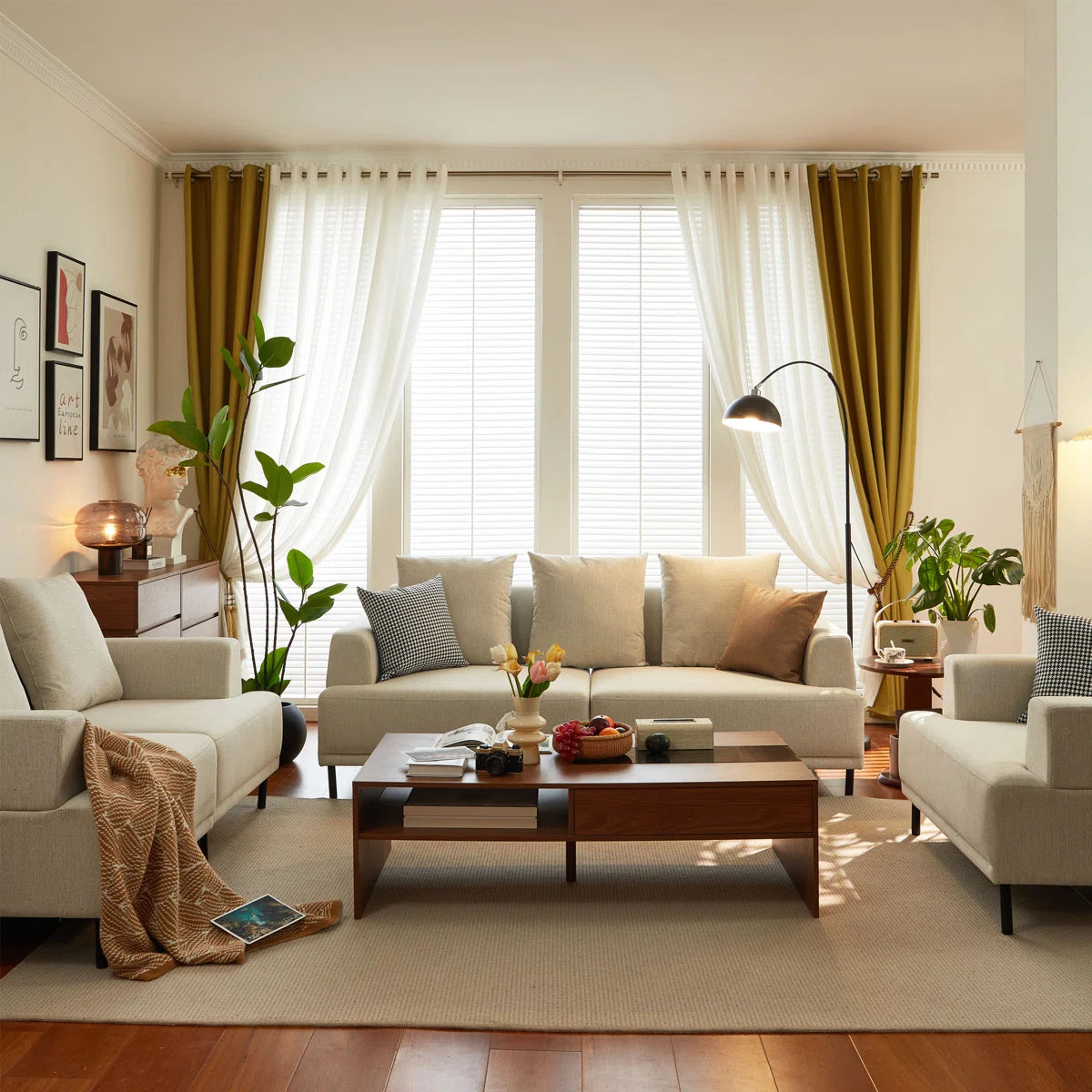 Matrix Fabric 3 Seater Sofa In Ivory Cream Colour