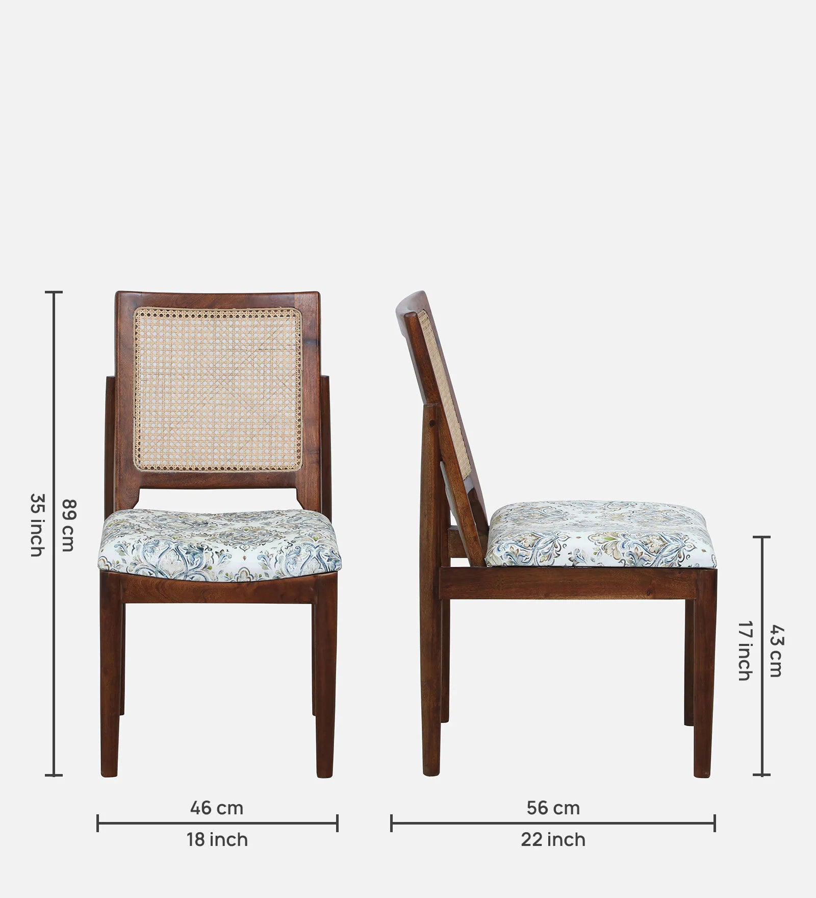 Quito Sheesham Wood Dining Chair In Scratch Resistant Provincial Teak Finish - Febonic Living