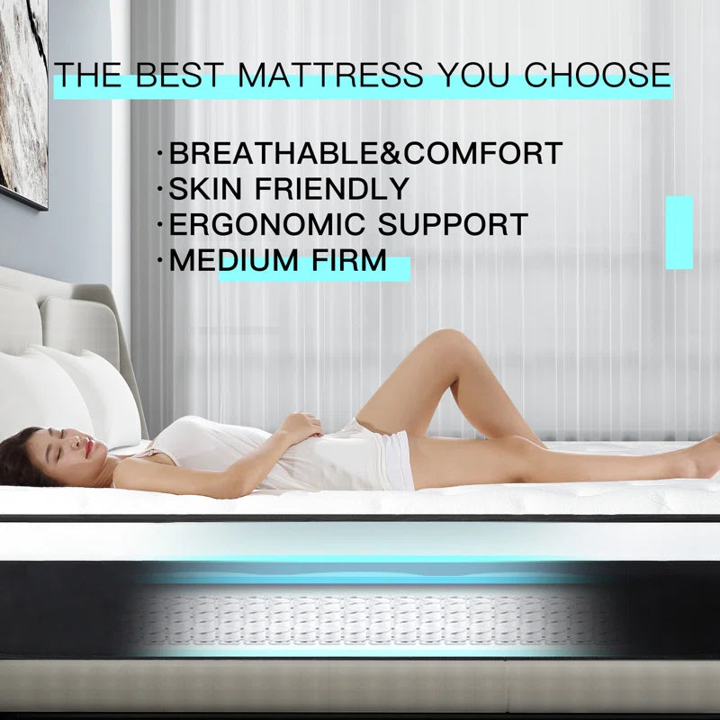 Hybrid 12 Inch Pocket Spring King Size Mattress