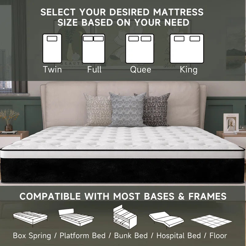 Hybrid 12 Inch Pocket Spring King Size Mattress