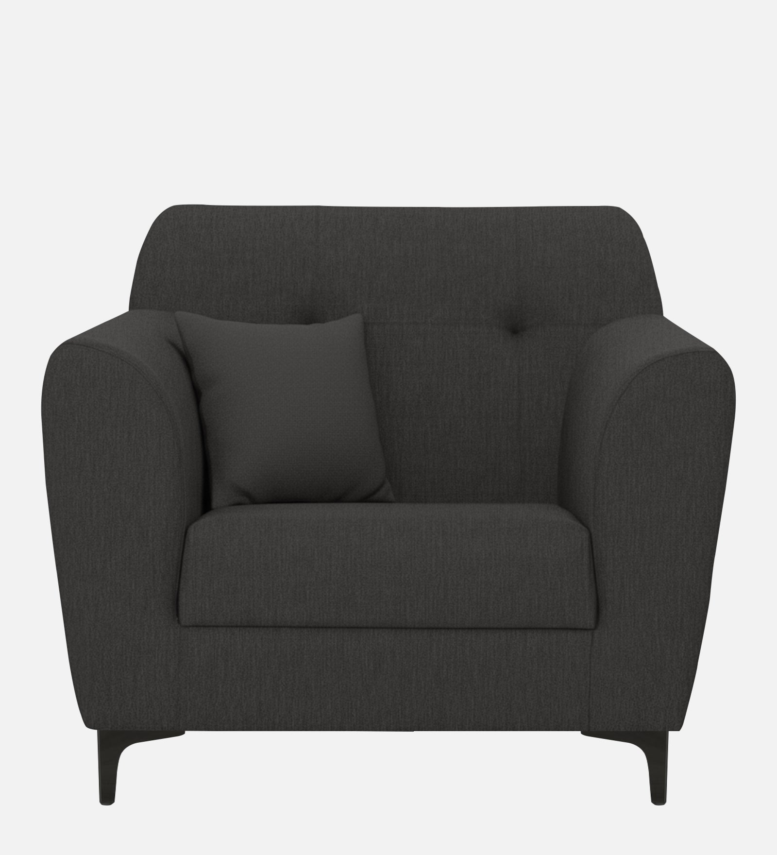 Melaan Fabric 1 Seater Sofa In Charcoal Grey Colour - Febonic Living