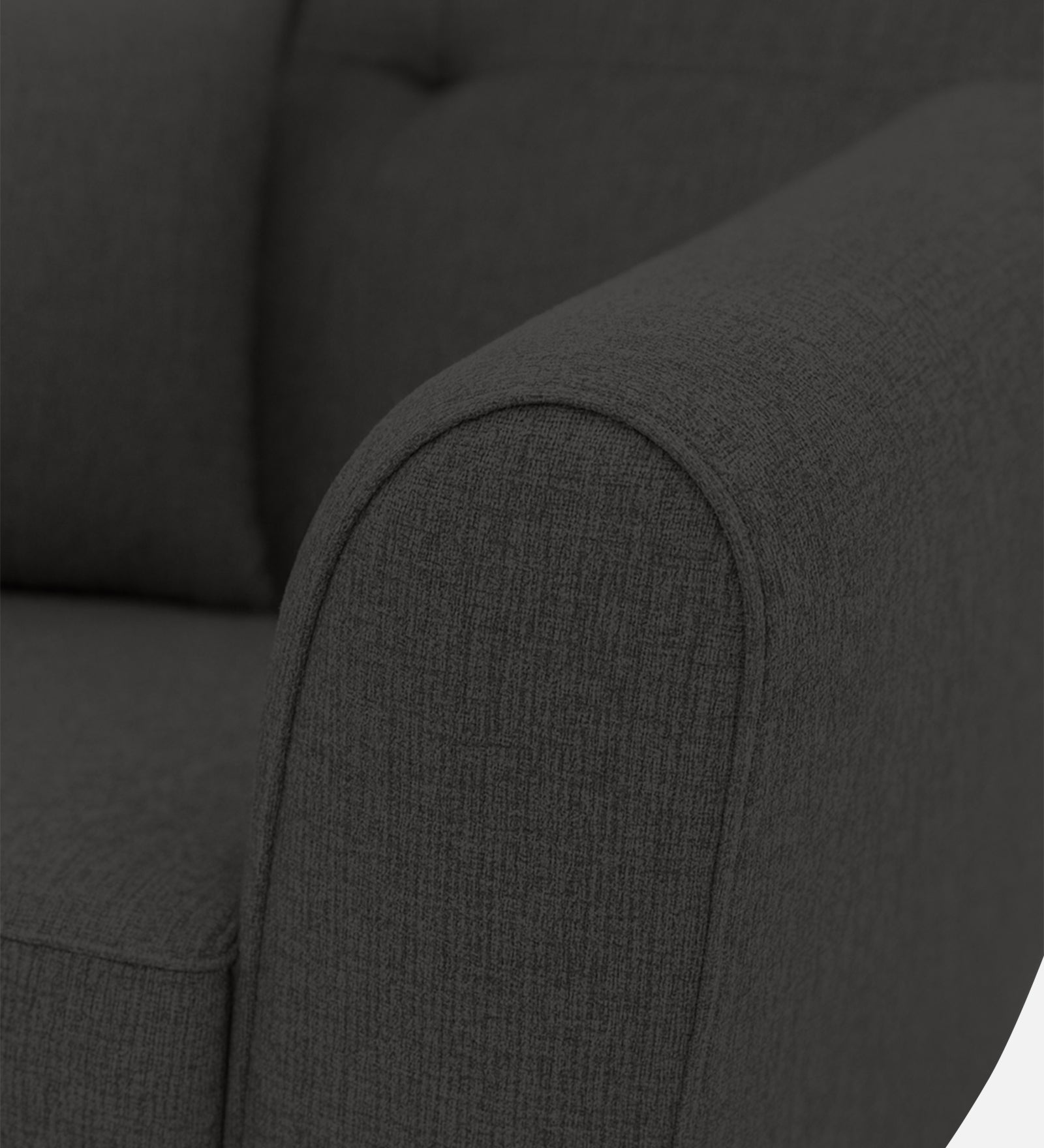 Melaan Fabric 1 Seater Sofa In Charcoal Grey Colour - Febonic Living