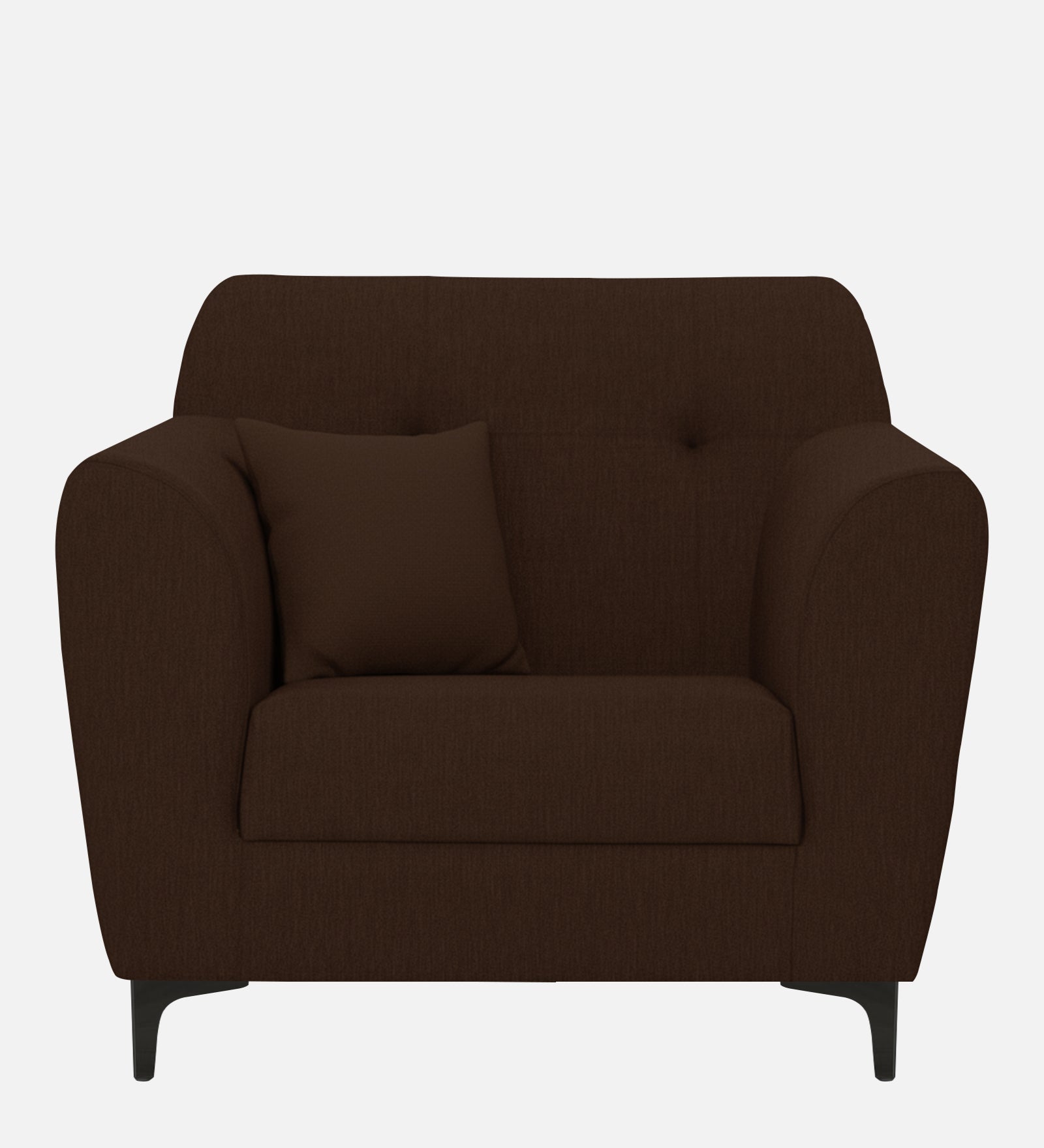 Melaan Fabric 1 Seater Sofa In Coffee Brown Colour - Febonic Living