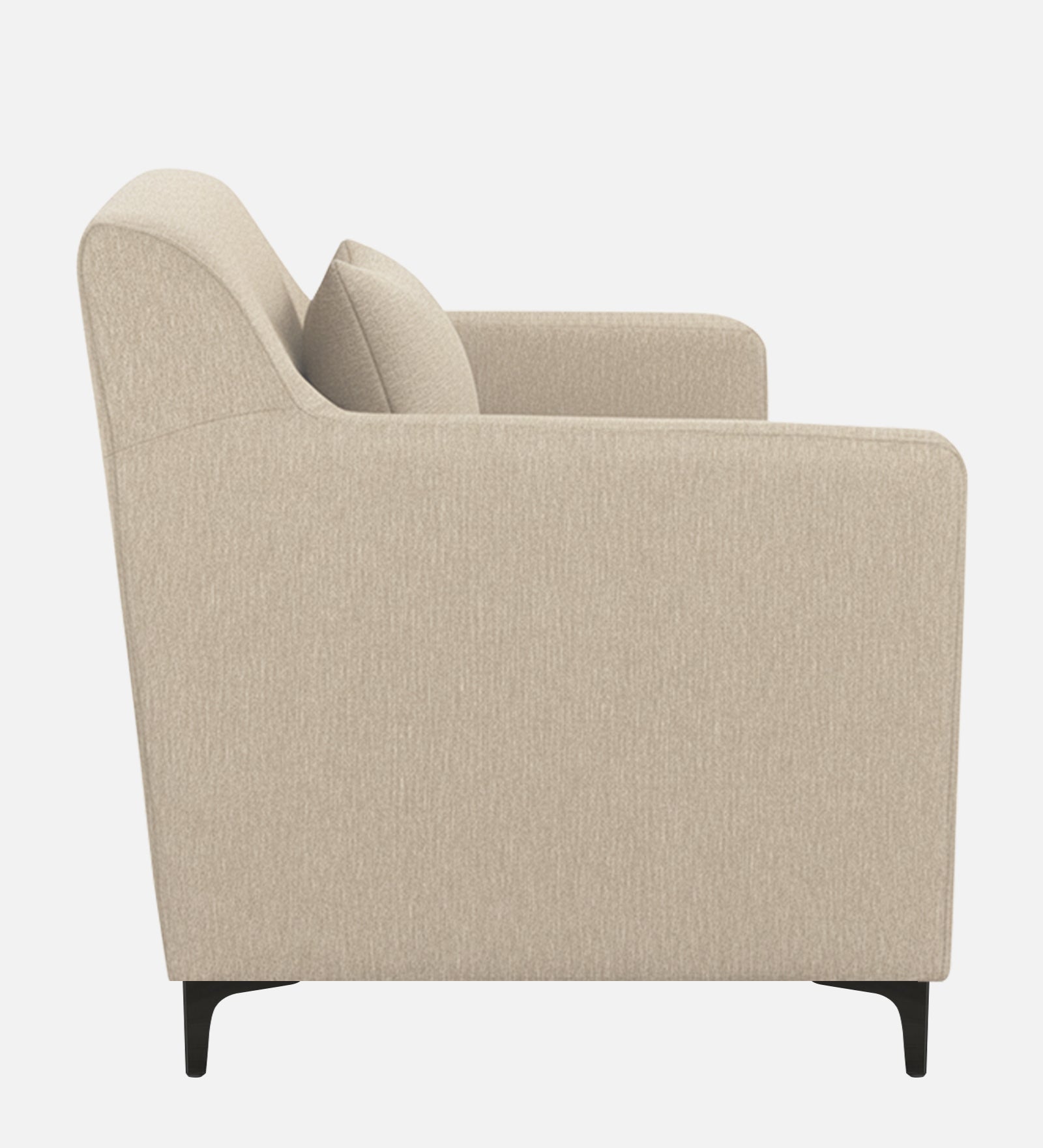 Melaan Fabric 1 Seater Sofa In Ivory Cream Colour - Febonic Living