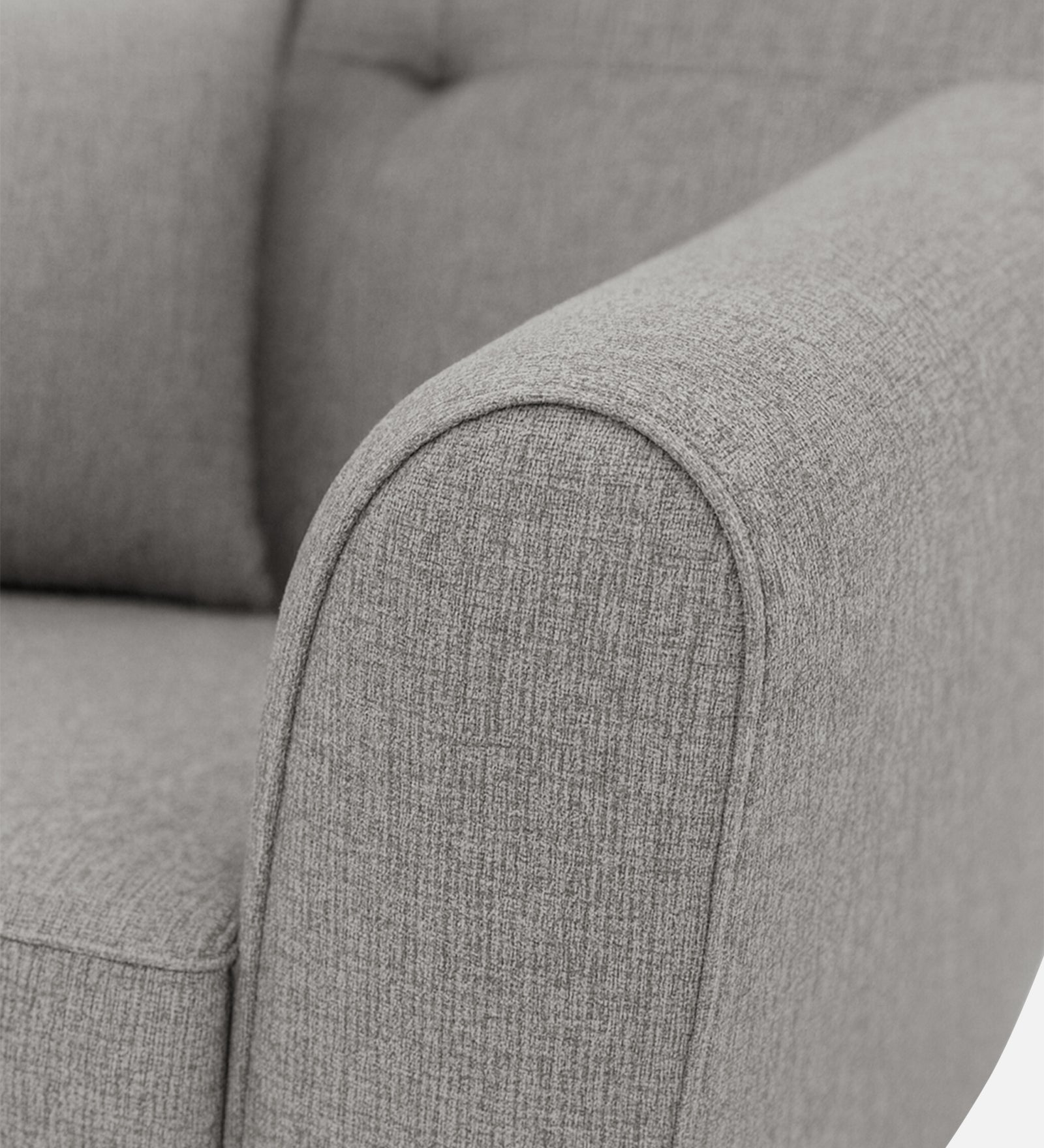 Melaan Fabric 1 Seater Sofa In Lit Grey Colour - Febonic Living