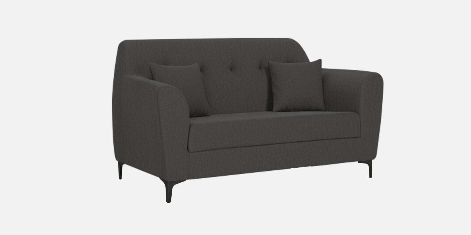 Melaan Fabric 2 Seater Sofa In Charcoal Grey Colour - Febonic Living