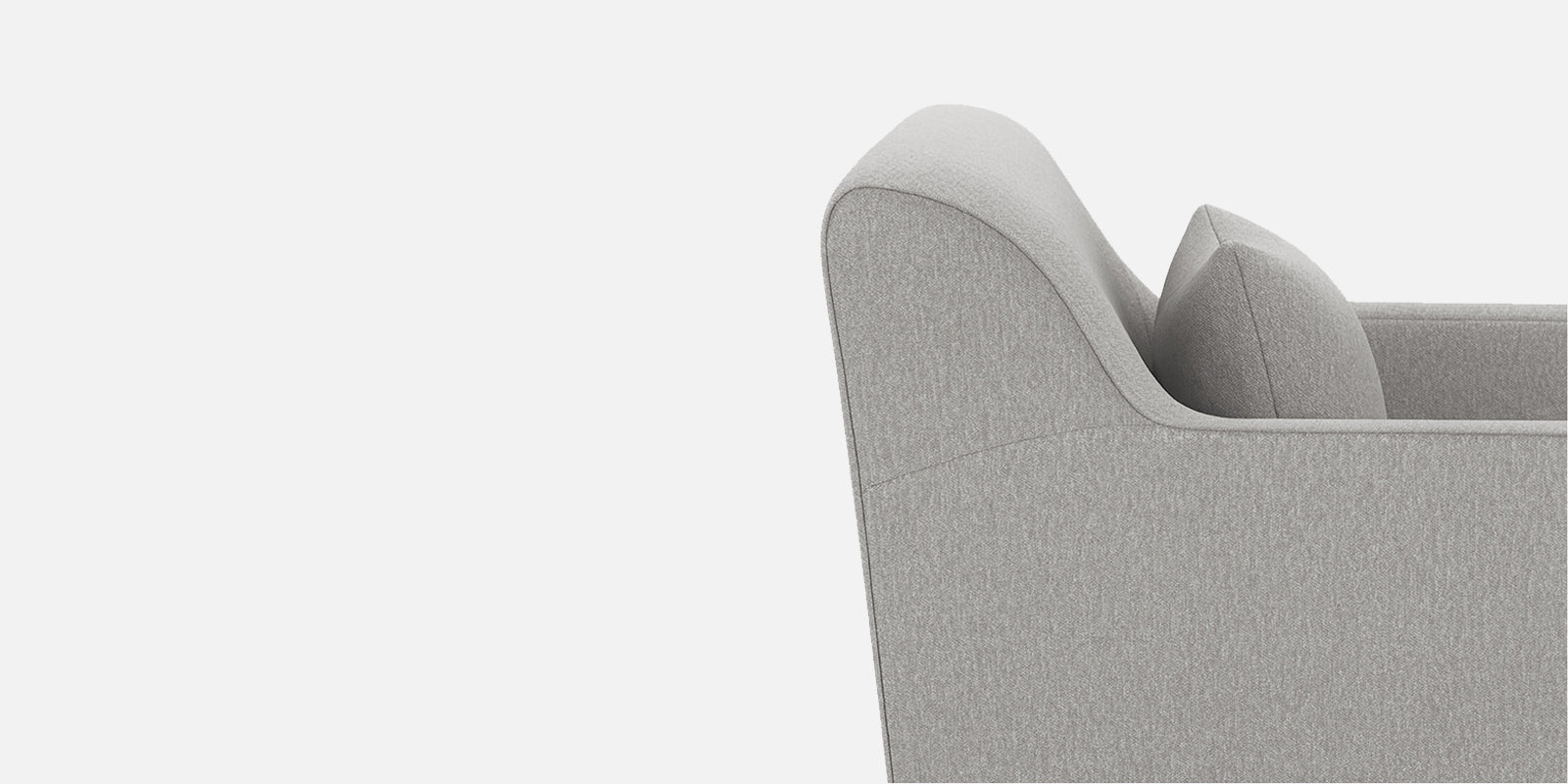 Melaan Fabric 2 Seater Sofa In Lit Grey Colour - Febonic Living