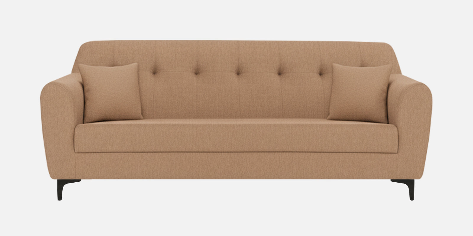 Melaan Fabric 3 Seater Sofa In Cosmic Beige Colour