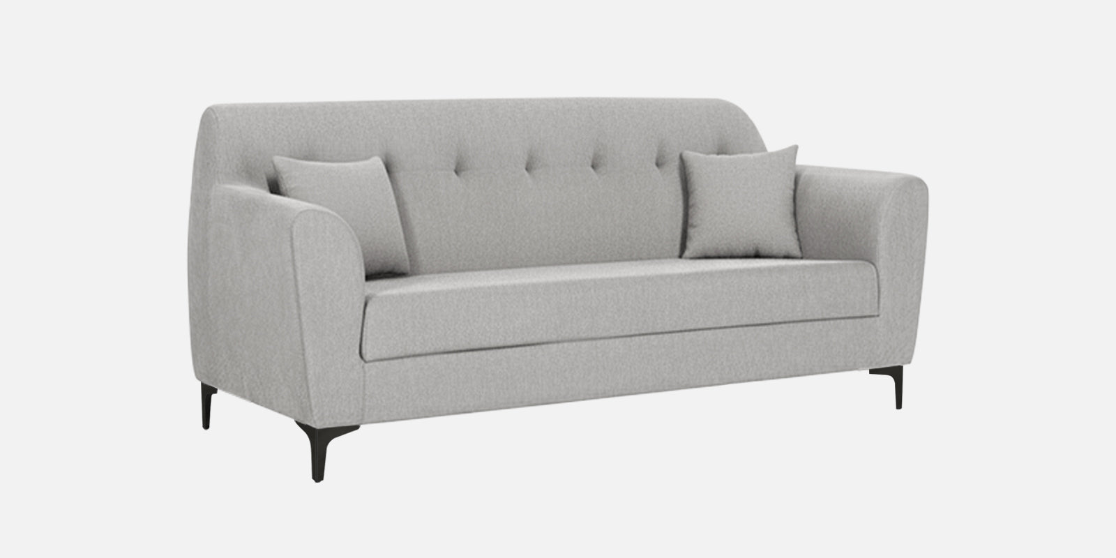 Melaan Fabric 3 Seater Sofa In Lit Grey Colour