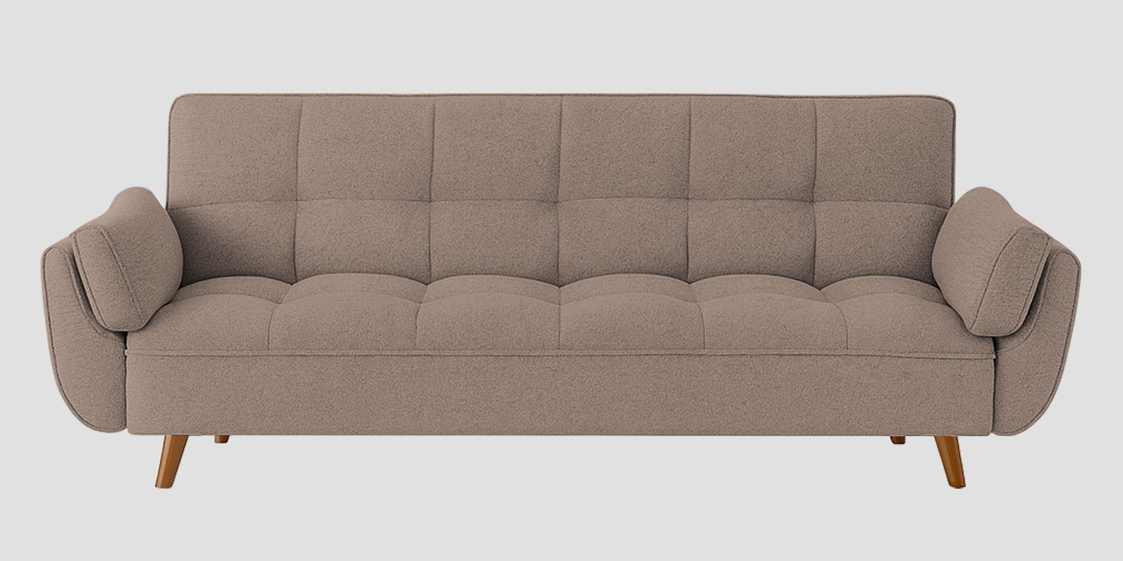 Melano Fabric 3 Seater Convertible Sofa Cum Bed In Kadhi Beige Colour