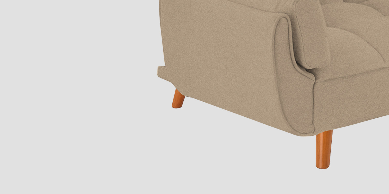 Melano Fabric 3 Seater Convertible Sofa Cum Bed In Olive Beige Colour