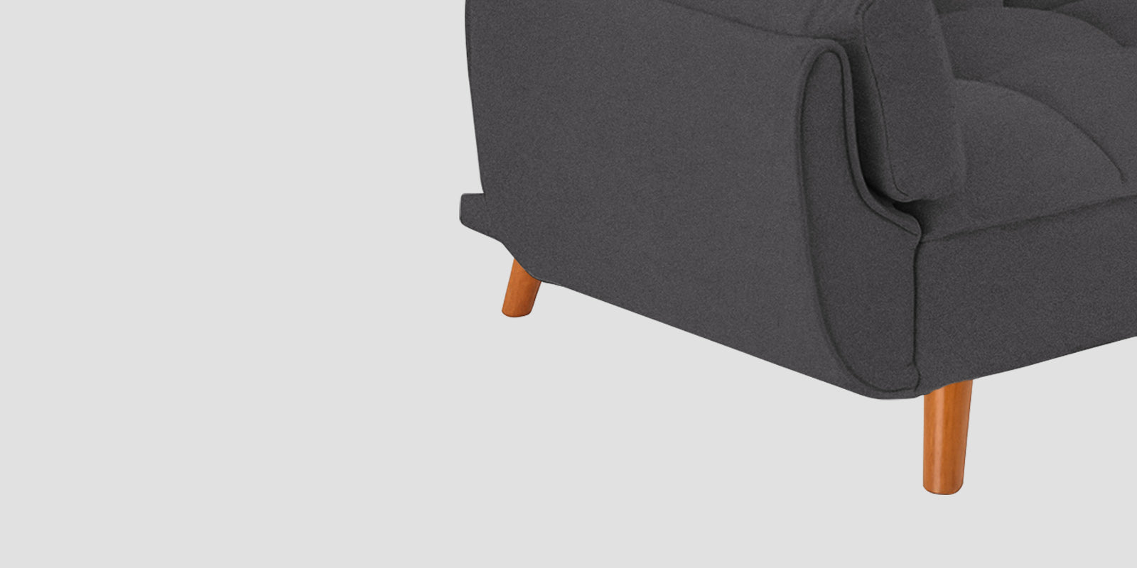 Melano Fabric 3 Seater Convertible Sofa Cum Bed In Sudo Grey Colour