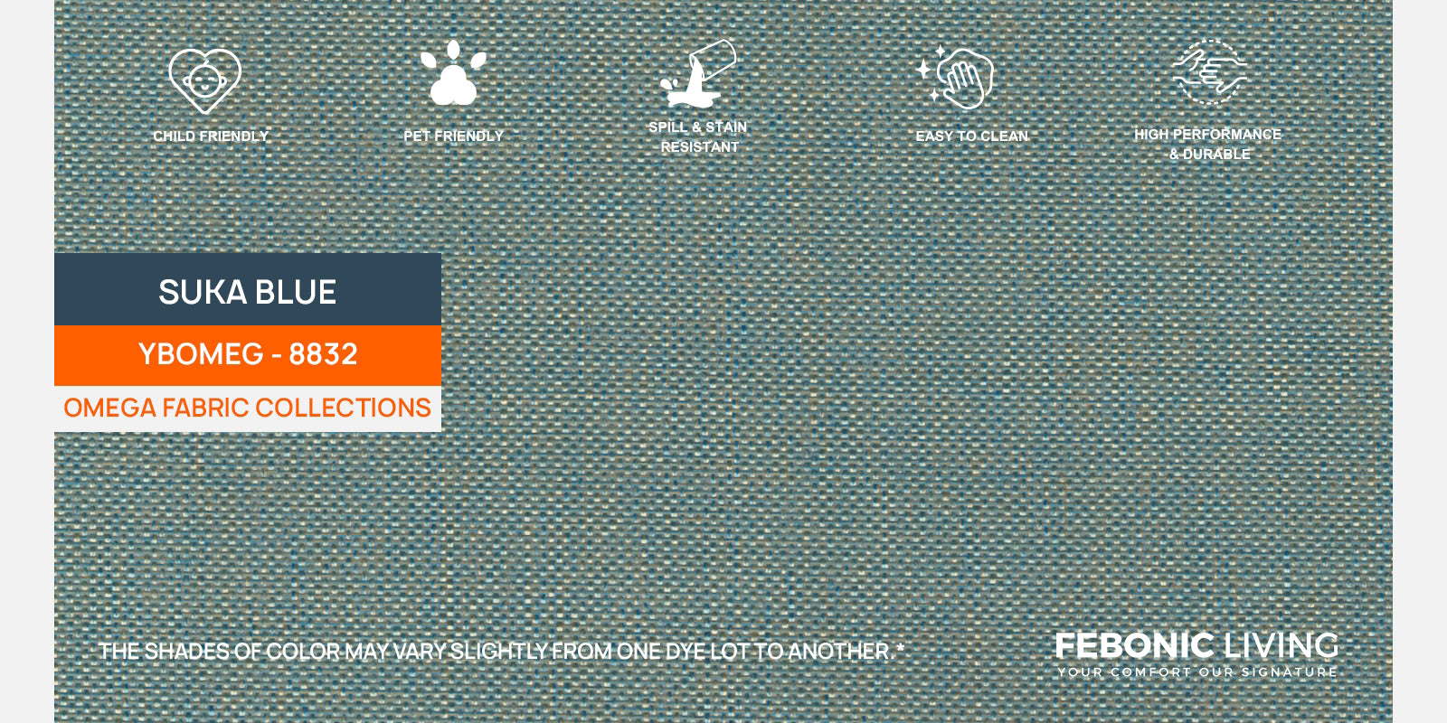 Melano Fabric 3 Seater Convertible Sofa Cum Bed In Suka Blue Colour