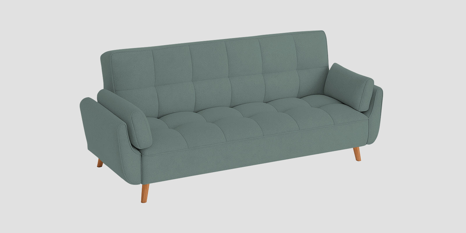 Melano Fabric 3 Seater Convertible Sofa Cum Bed In Suka Blue Colour