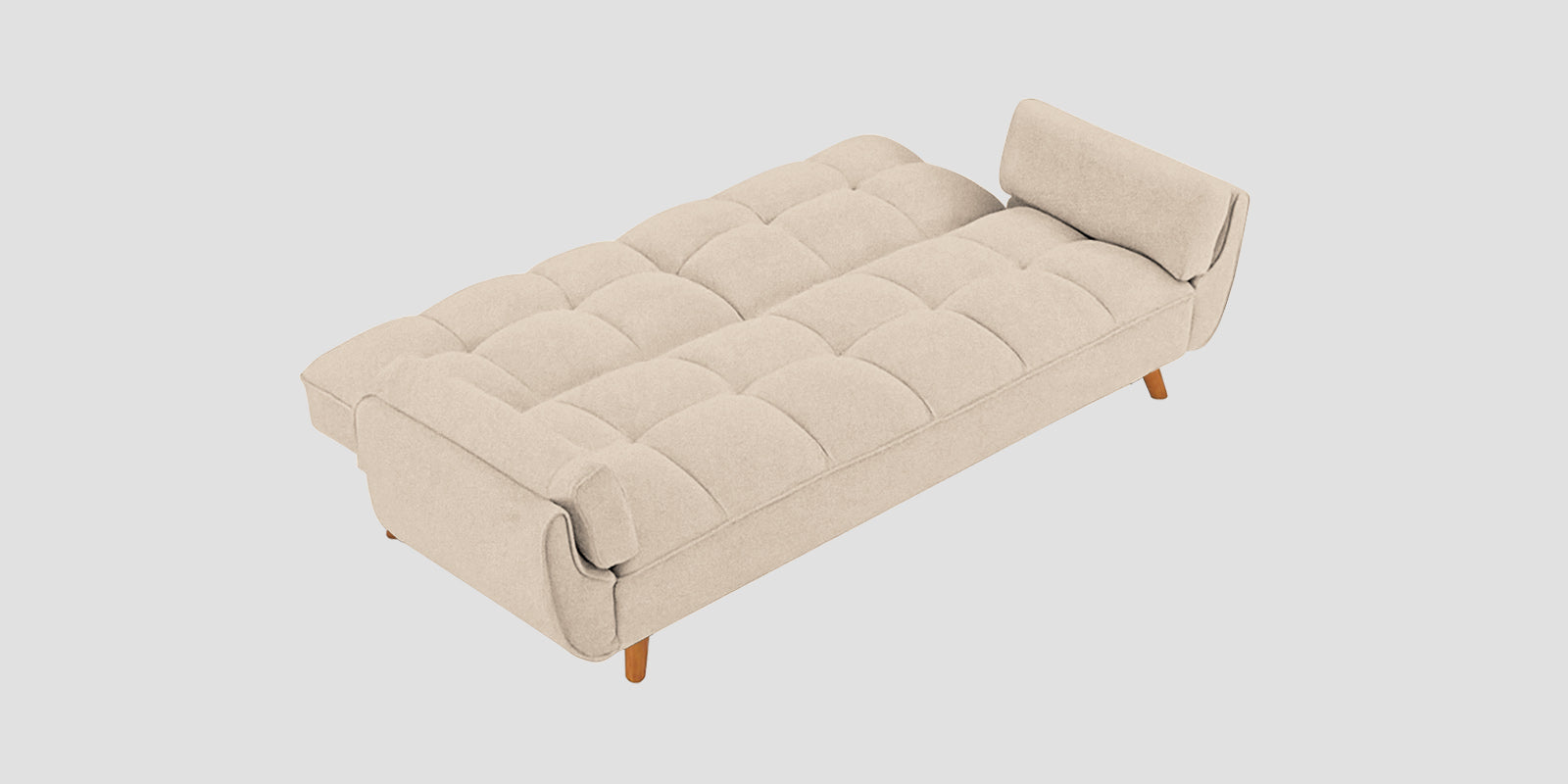 Melano Fabric 3 Seater Convertible Sofa Cum Bed In Woom Beige Colour