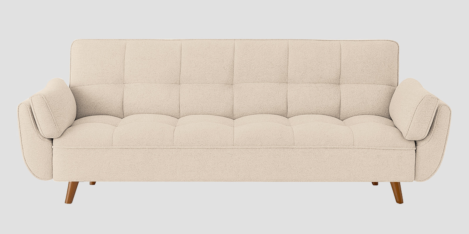 Melano Fabric 3 Seater Convertible Sofa Cum Bed In Woom Beige Colour