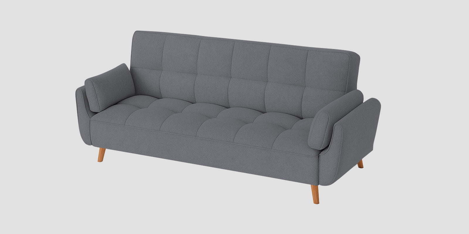 Melano Fabric 3 Seater Sofa In Chalk Grey Colour