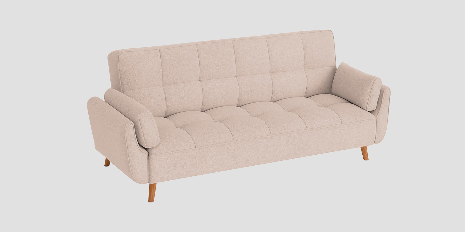 Melano Fabric 3 Seater Sofa In Maple Cream Colour