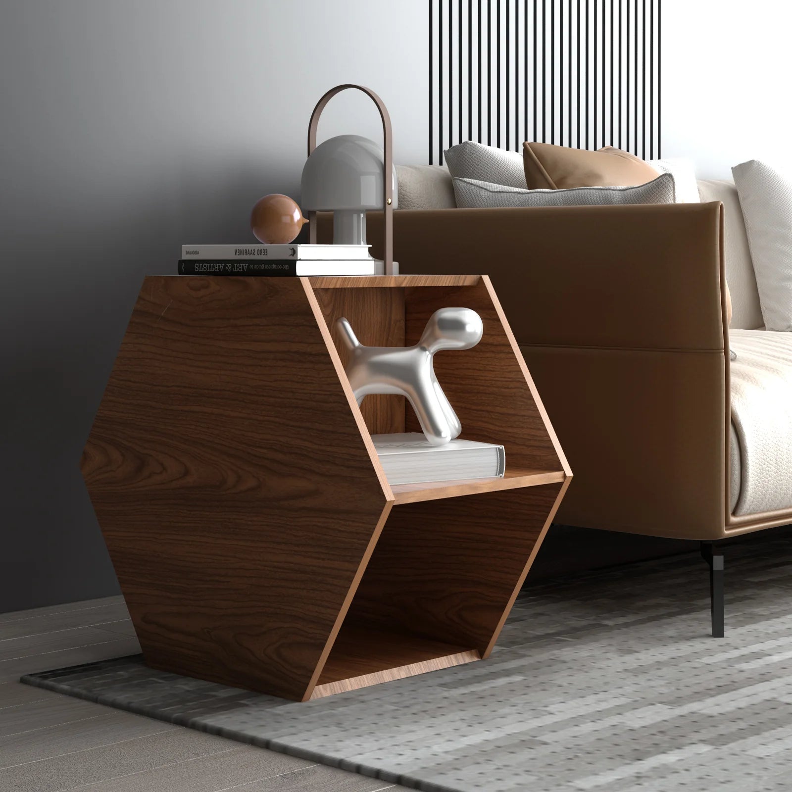 Melva Coffee Table In Oral Wallnut Finish